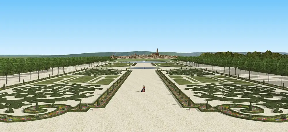 Chateau Frescaty grand parterre XVIIIe avec vue sur Metz Franck Devedjian